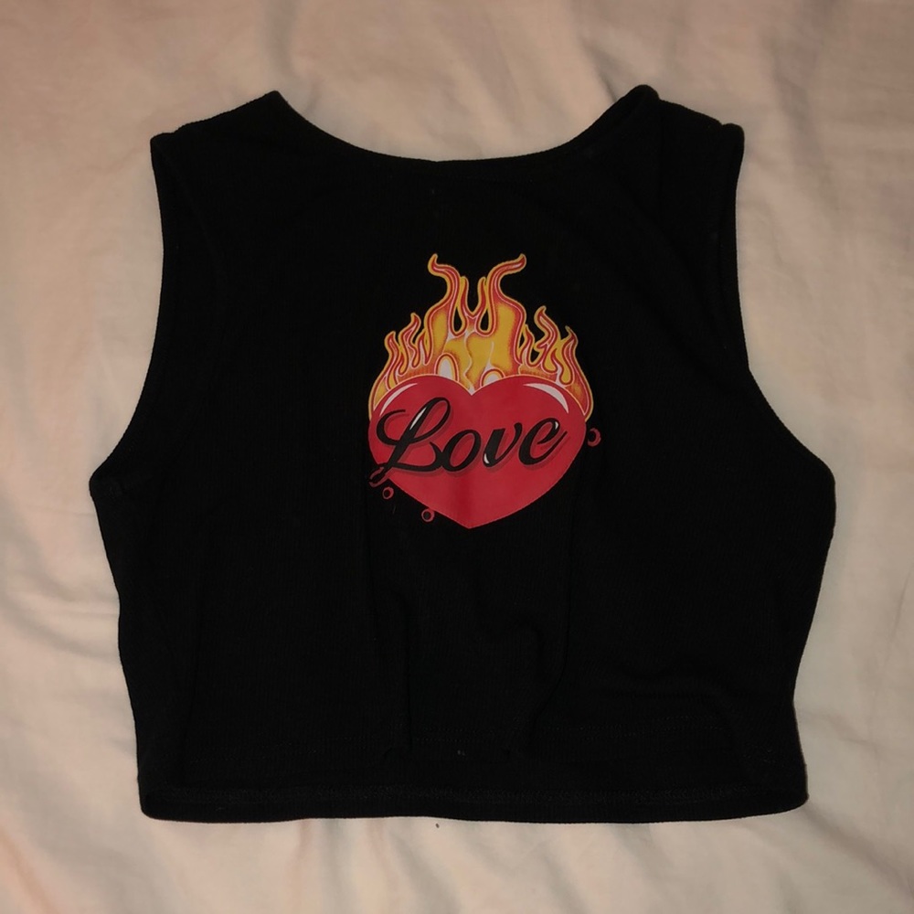 Shein Flame Heart tank top